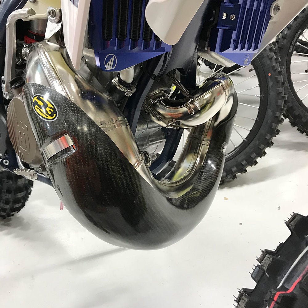 P3 Carbon Fiber Pipe Guard for STOCK Pipes 2019-23 KTM/Husqvarna/GasGas 250/300 | 101067