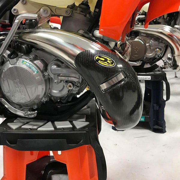 P3 Carbon Fiber Pipe Guard for STOCK Pipes 2019-23 KTM/Husqvarna/GasGas 250/300 | 101067