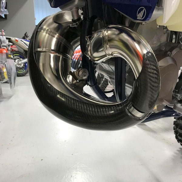 P3 Carbon Fiber Pipe Guard for STOCK Pipes 2019-23 KTM/Husqvarna/GasGas 250/300 | 101067