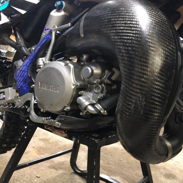 P3 Carbon Fiber Pipe Guard For Yamaha YZ85 (19-23) | 107042