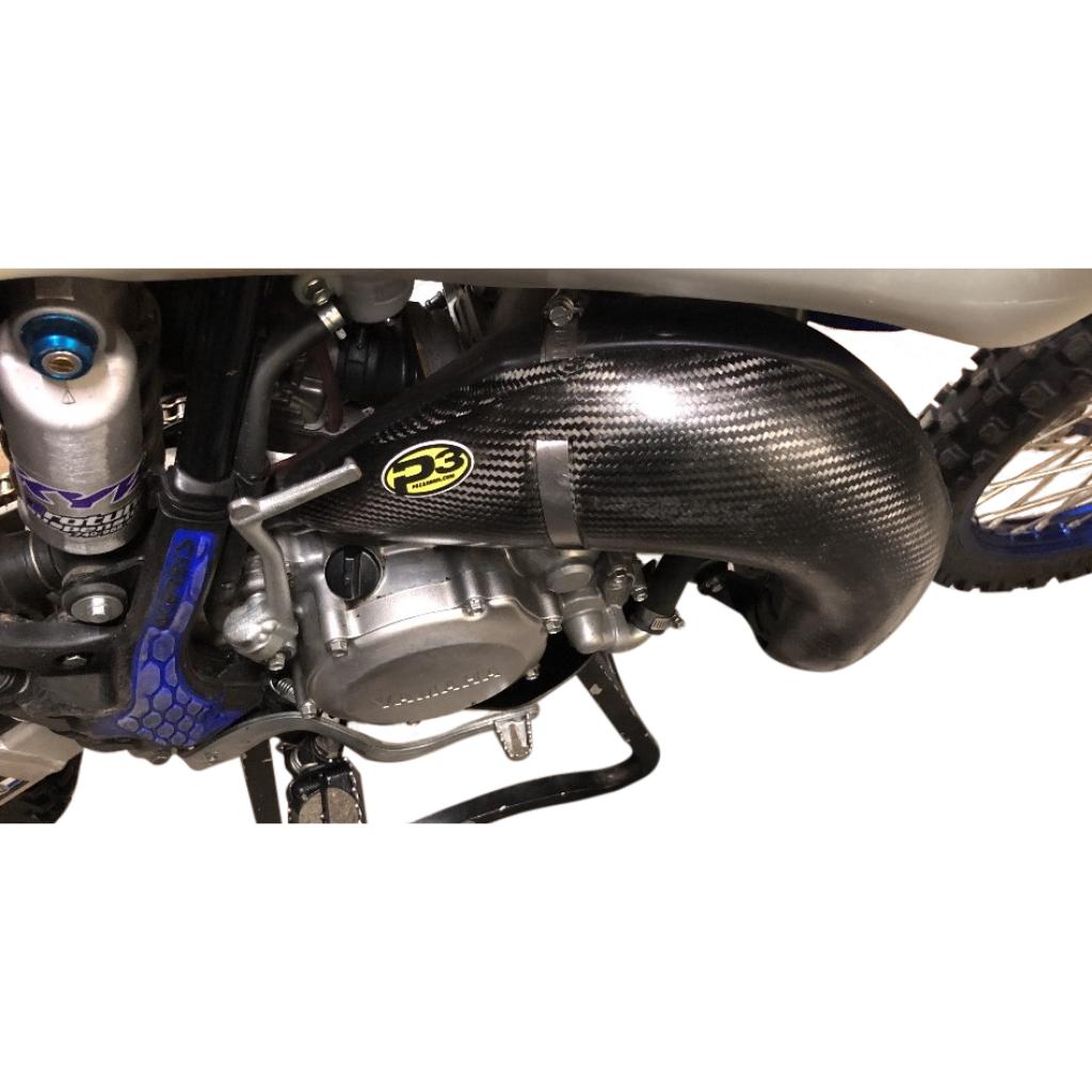 P3 Carbon Fiber Pipe Guard For Yamaha YZ85 (19-23) | 107042