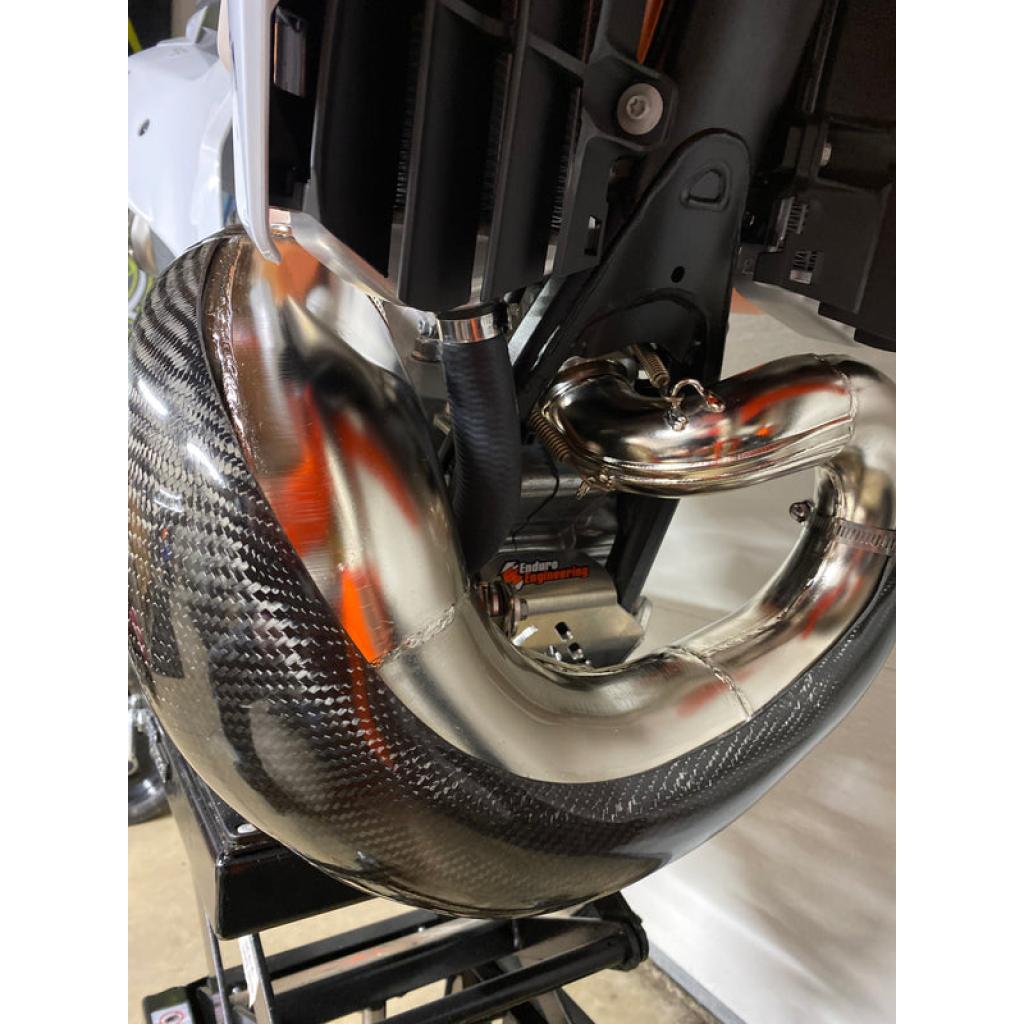 P3 MAX Coverage Carbon Fiber FMF Fatty Pipe Guard For KTM/HUS (2023+) | 101082