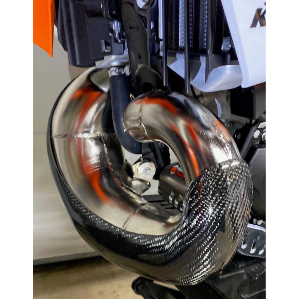 P3 MAX Coverage Carbon Fiber FMF Fatty Pipe Guard For KTM/HUS (2023+) | 101082