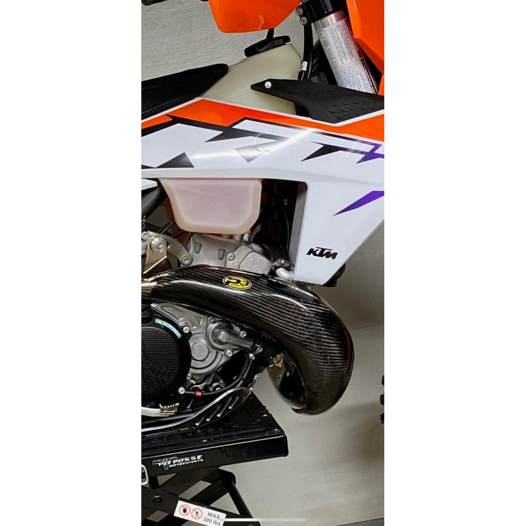 P3 MAX Coverage Carbon Fiber FMF Fatty Pipe Guard For KTM/HUS (2023+) | 101082