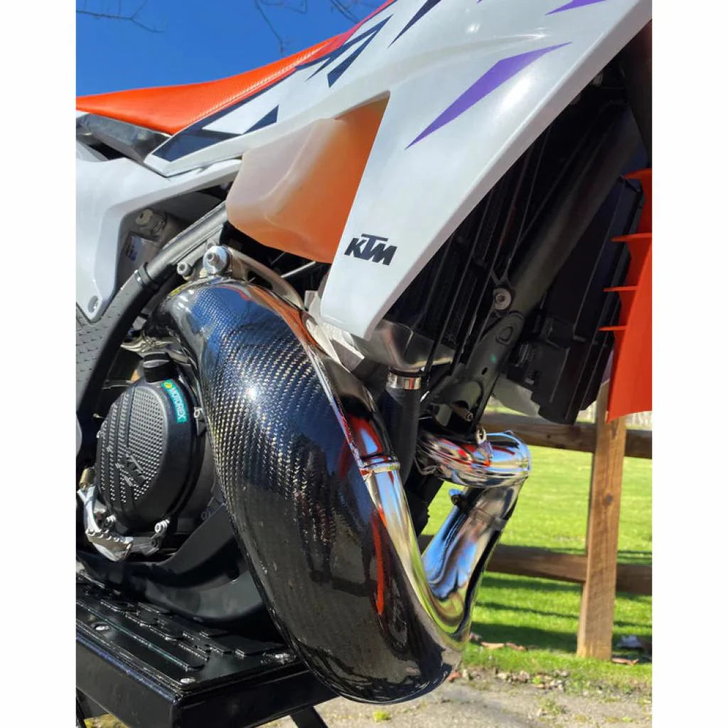 P3 Max Coverage Carbon Fiber Pipe Guard KTM/Husqvarna 250/300 (2023) | 101081