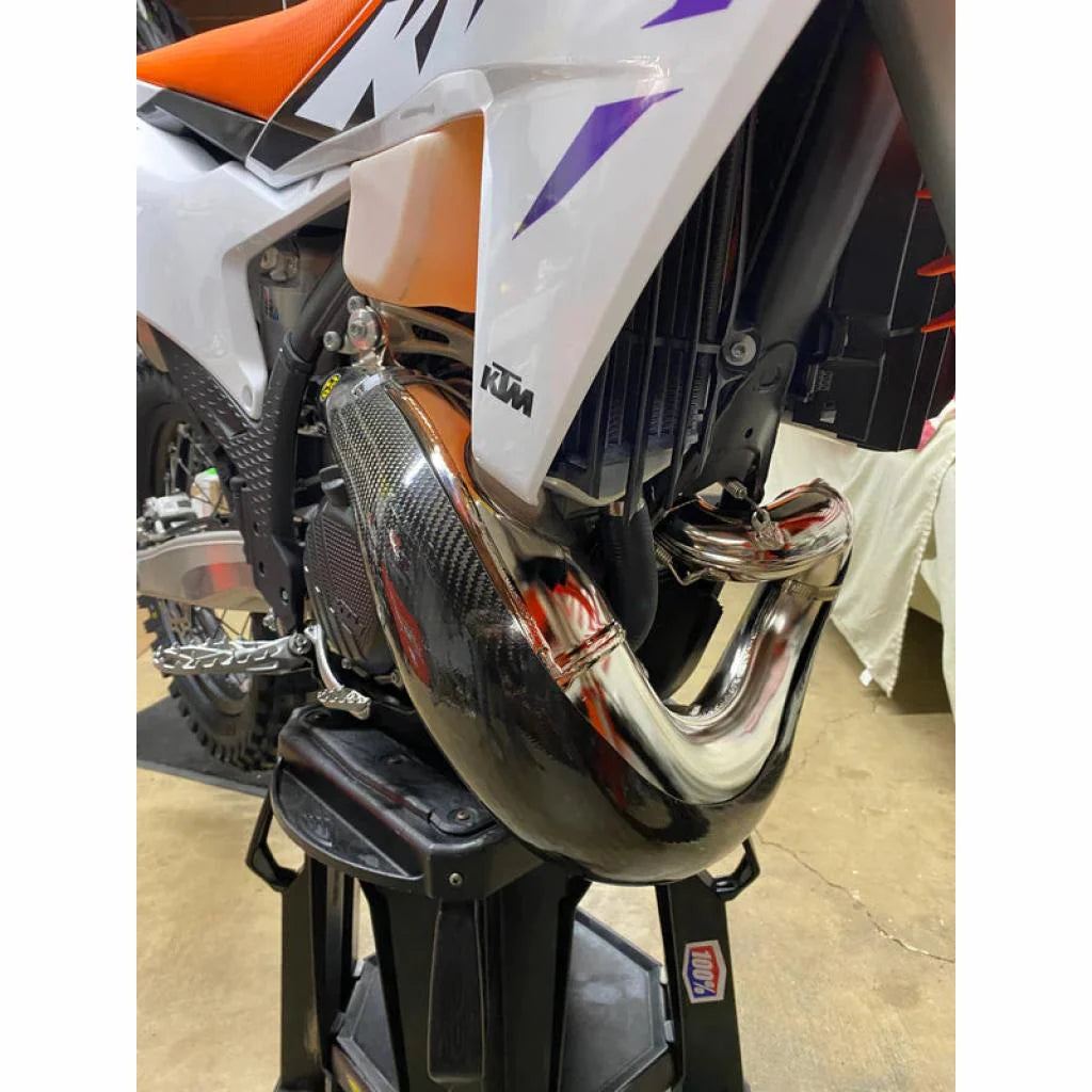 P3 Max Coverage Carbon Fiber Pipe Guard KTM/Husqvarna 250/300 (2023) | 101081