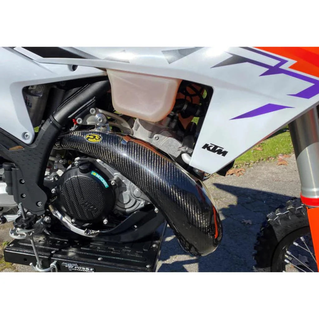P3 Max Coverage Carbon Fiber Pipe Guard KTM/Husqvarna 250/300 (2023) | 101081