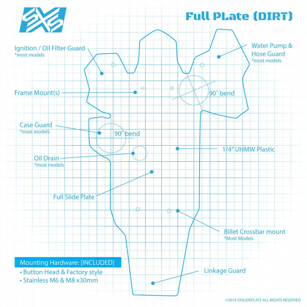 SXS Full Coverage Slide Plate Yamaha YZ85 (02-24) | D207